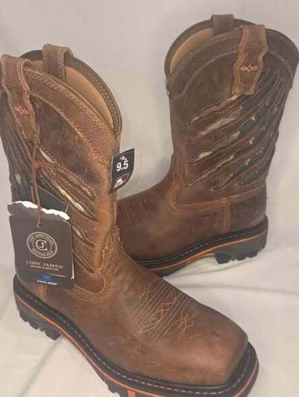 Cody James Xyclone Comp Toe Western Work Boots Size 9.5